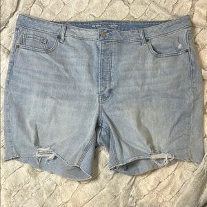 Old Navy High-Rise OG Straight Button Fly Distressed Cut Off Jean Shorts